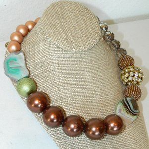 Lenora Dame Large Beaded Choker Necklace